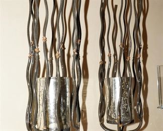Iron branch candle holders-being sold as a set of 2