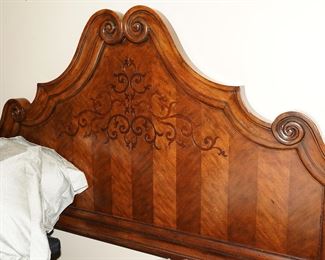 Inlaid king size bed frame