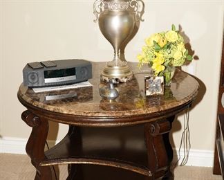 Century Furniture granite topped entry table