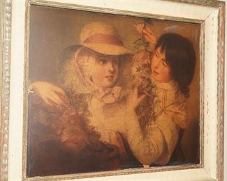 "Children, 1777" print on cardboard, in the manner of Rev. Matthew William Peters RA