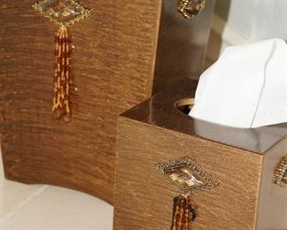 Mike & Ally waste basket and tissue holder-being sold together