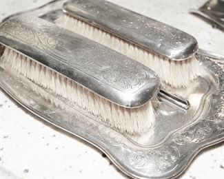 Sterling brush & tray set #5905