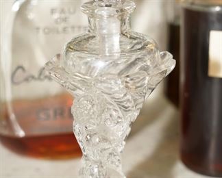 Cut glass cherub perfume bottle