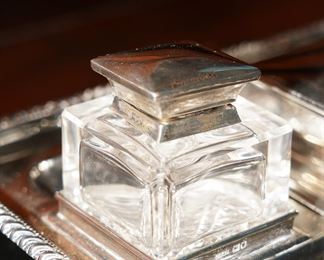 John Grinsell & Son sterling ink well set