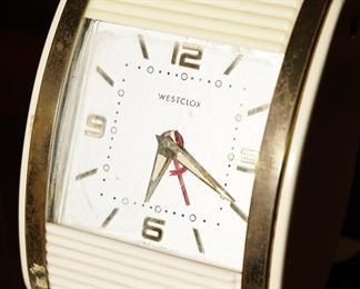 Westclox accordian desk alarm clock