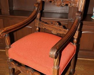 Carved wood chair