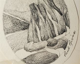 Very small etching by Paul Rivas