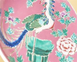 Late Meiji pattern crane plate