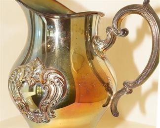 Gorham silver relief pitcher