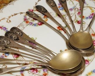 800 silver soup spoons-set of 12