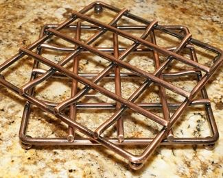 Copper trivets-set of 2