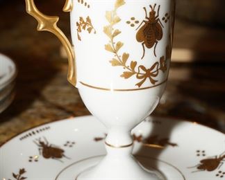 Golden bee espresso cups and saucers