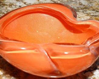 Mid Century Murano glass ashtray