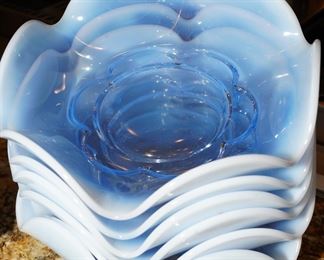 Vaseline glass bowls