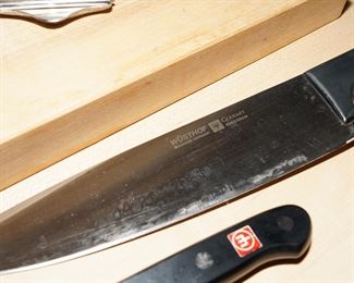 Wusthof Gourmet chef knife and tomato knife. There is also a paring knife available.