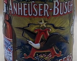 1991 Anheuser-Busch Beer Stein, Budweiser Bottled Beers Mug Ceramarte