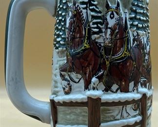 1984 Budweiser Clydesdale Holiday Stein CS62