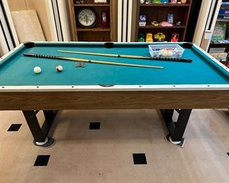 7' pool table - 44" x 82"