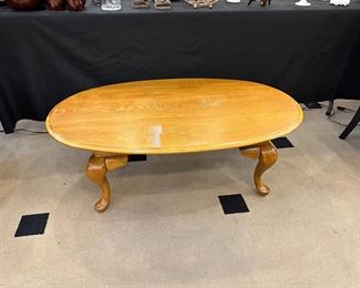 Oak oval coffee table