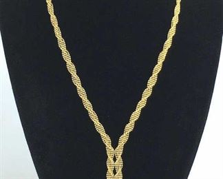 New 14K Yellow Gold 6 Strand Necklace