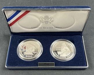 (2) 2000 Leif Ericson & Iceland Proof Silver $
