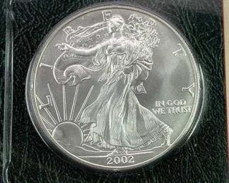 2002 American Silver Eagle 1oz .999, BU