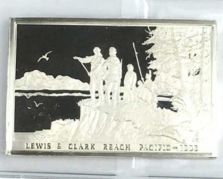 1.56oz Silver .925 Art Bar 1805 Lewis & Clark