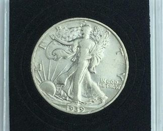 1939-S Walking Liberty Silver Half Dollar