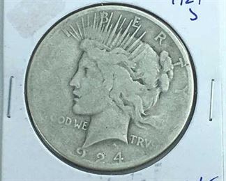 1924-S Peace Silver Dollar, U.S. $1 Coin