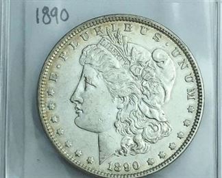 1890 Morgan Silver Dollar, U.S. $1 Coin