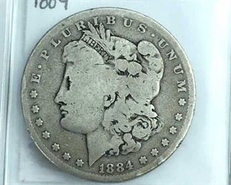 1884 Morgan Silver Dollar, U.S. $1 Coin