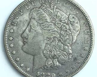 1880 Morgan Silver Dollar, U.S. $1 Coin