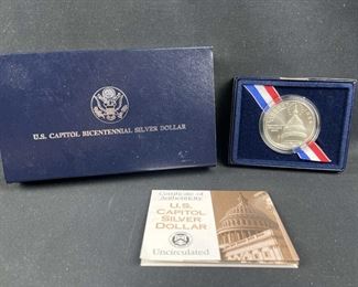 1994 US Capitol Silver Dollar, Uncirculated