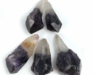 (5) Natural Amethyst Points