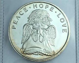 2004 Peace, Hope, Love 1oz Silver Round .999