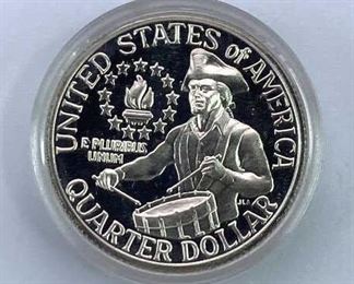 1776-1976-S Proof Silver Drummer Quarter, BU