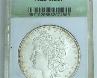 1882 Morgan Silver Dollar, High Grade Mint State