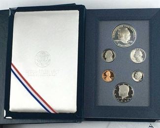 1990 Prestige Proof Coin Set w/ Silver Dollar
