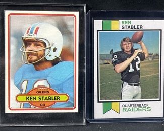 1973 Topps Ken Stabler Rookie HOF + 1980 Topps