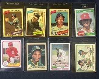 (8) 70s/80s Baseball Stars & Hall of Famers