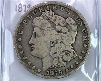 1879-S Morgan Silver Dollar, U.S. $1 Coin, VG