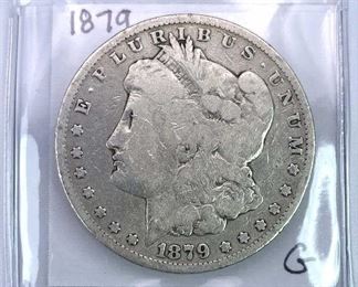 1879 Morgan Silver Dollar, U.S. $1 Coin, G