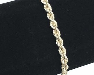 Sterling Silver Thick Rope Bracelet