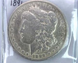 1896 Morgan Silver Dollar, U.S. $1 Coin, VG