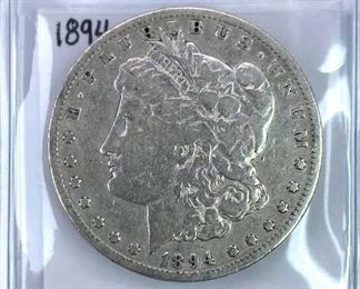 1894-O Morgan Silver Dollar, U.S. $1 Coin, F