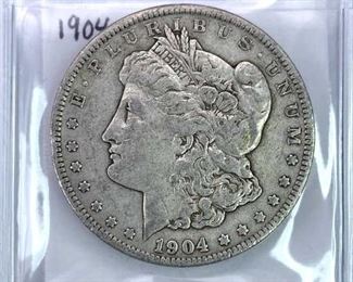 1904 Morgan Silver Dollar, U.S. $1 Coin, F+
