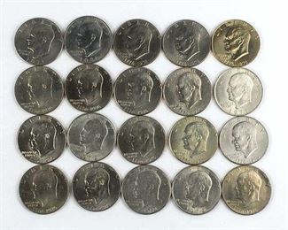 (20) Eisenhower 'Ike' Dollars, Many BU