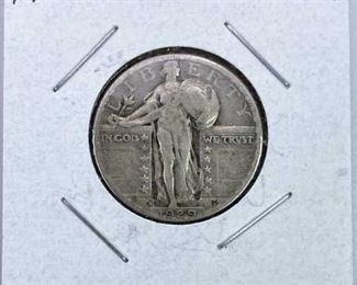 1929-D Standing Liberty Silver Quarter, VF+