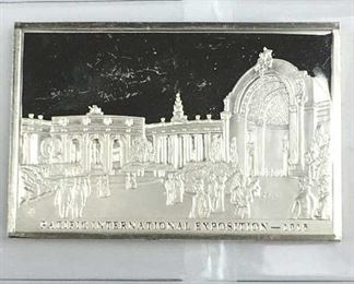 1.56oz Silver .925 Art Bar 1915 Pac. Intl' Expo