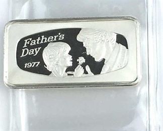 1977 Father's Day 1000 Grain Sterling Art Bar